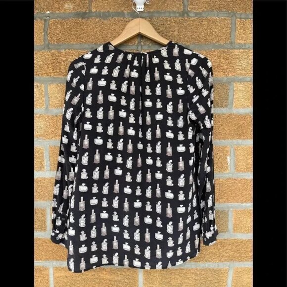 Joie Womens Silk perfume bottle print blouse small - Picture 4 of 4